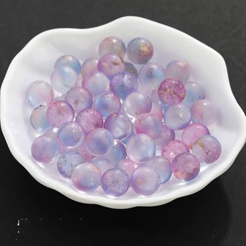 Pchnfei 10 Pcs Purple Glass Marbles Luminous Glass Ball 12MM Colorful Glass Marbles Vase Filler Fish Tank Home Decor DIY Jewelry Accessories Aquarium Décor Thematic Ornaments