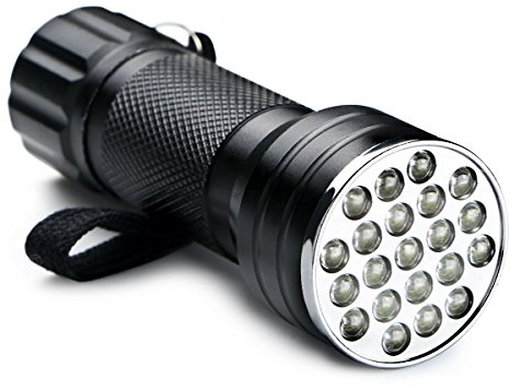 Ultraviolett LED UV-Taschenlampe Schwarzlicht Prüfgerät für Haustiere Urin-Detektor, Fleckendetektor, Scorpion (21 LEDs)