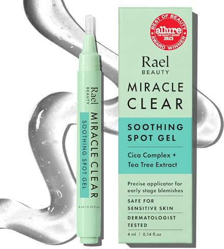 Rael Miracle Clear Pickelstift mit Teebaumöl - Korean Skincare, Anti Pickel Gel für frühe Akne, mit Centella Asiatica, Bernsteinsäure, dermatologisch getestet, vegan, tierversuchsfrei (4ml)