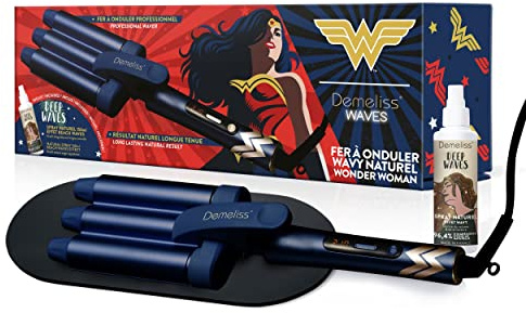 Demeliss SAINT ALGUE - XCURLER 2 in 1 Professioneller Haarglätter und Lockenstab - Keramikplatten - 5 Temperatureinstellungen - Außen Incurve & Wärmend, Langanhaltende Locken - Alle Haartypen.