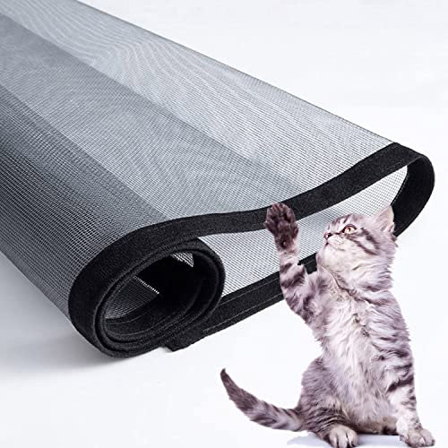 Waigg Kii Rete anti-zanzara per gatti e balconi per gatti e zanzariere, barriera per finestre per gatti e finestre, rete antipolvere (100 x 150 cm)