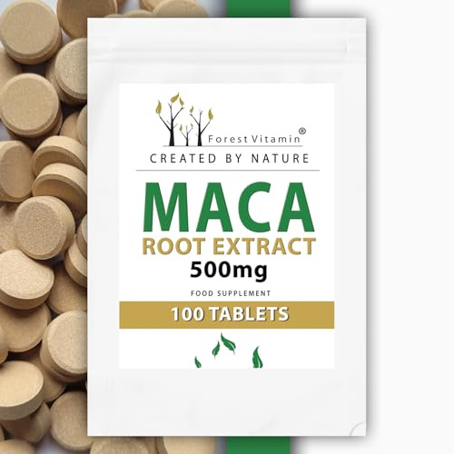 Maca 500 mg - 100 Tabletten - 10:1 Extrakt - Aus Wurzel - Vegan - Forest Vitamin