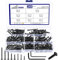 245 Pz M3 M4 Viti per Legno, Assortimenti di Viti Autofilettanti per Legno, Set di Viti a Testa Cilindrica, Viti a Testa Tonda con Esagono Incassato, Kit di Viti per Lamiera Plastica Cartongesso
