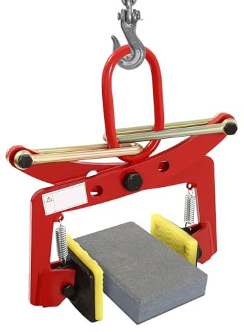 Pinza per bordi, 330 kg, pinza di sollevamento per pavimentazione, apertura regolabile 10 – 24 cm, morsetti di sollevamento verticali per sollevamento e trasporto