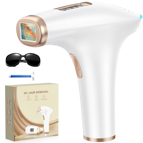Haarlosy IPL Epilatore Luce Pulsata - Indolore Epilatore Laser con Funzioni 3 IN 1 (HR/SC/RA), 9 Livelli 999.900 Flash per Uso Domestico su Donna Uomo Bikini, Corpo, Ascelle e Gambe TD004
