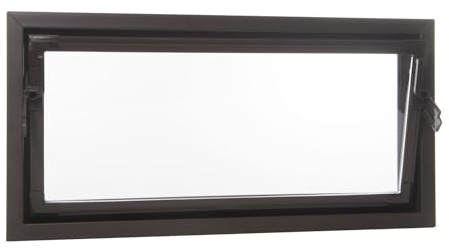 ACO 100cm Nebenraumfenster Kippfenster Isofenster braun Fenster Kellerfenster, Größe:100 x 80 cm