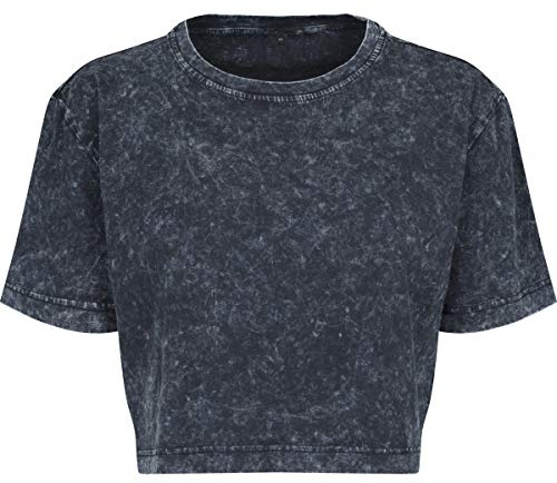 KiarenzaFD Build Your Brand Ladies Acid Washed Cropped Tee T-tröja Kortärmad T-Shirt