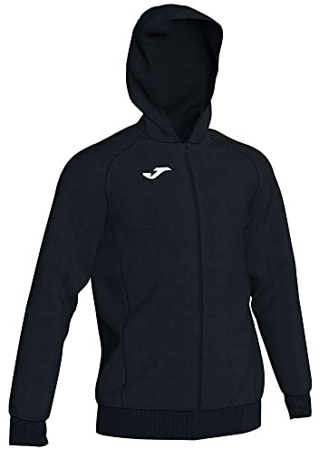 Joma 101303.100.M Giacca con Cappuccio - Menfis a Manica Lunga da Uomo, Nero, M