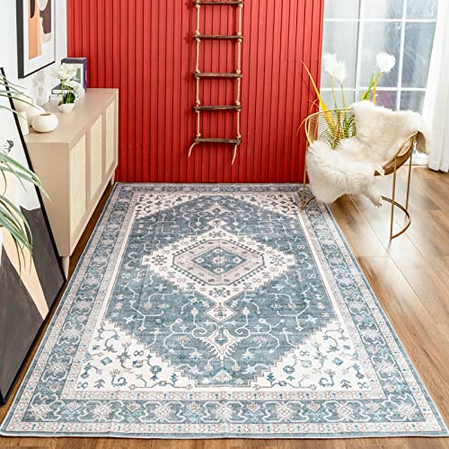 TALETA Teppich Wohnzimmer, Vintage orientalischer Teppich für Esszimmer, Schlafzimmer, Wohnzimmer, 160x230cm