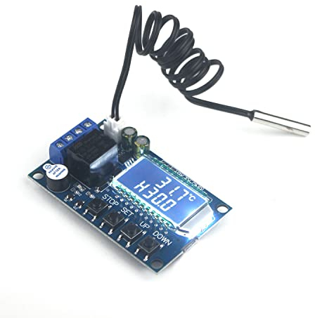 Taikuwu Digitaler Thermostat-Controller DC 6-30V / 5V USB -50°C bis 110°C mit wasserdichter Sonde – Präzise Temperaturregelung für Geräte & Automobile