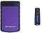 Transcend TS4TSJ25H3P 4TB Portable, Externe Festplatte (HDD) in Purple (lila) mit Backup-Funktion und Schutzhülle, robust Plug und Play & 128GB JetFlash 810 USB 3.1 Gen 1 USB Stick TS128GJF810, Lila