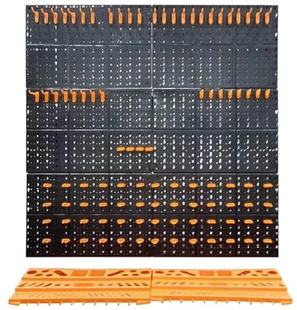 ESTEXO XXL Werkstattwand 104-tlg. Werkzeugwand Lagersystem Wandregal Lochwand Werkzeughalter