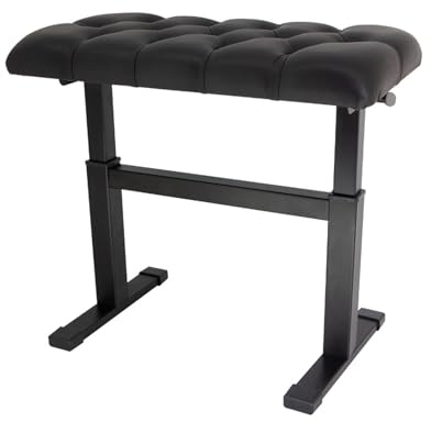 YIORYO Taburete Ajustable for Banco de Piano, Banco for Teclado Musical con cojín Acolchado Negro for músicos, Taburete for Piano