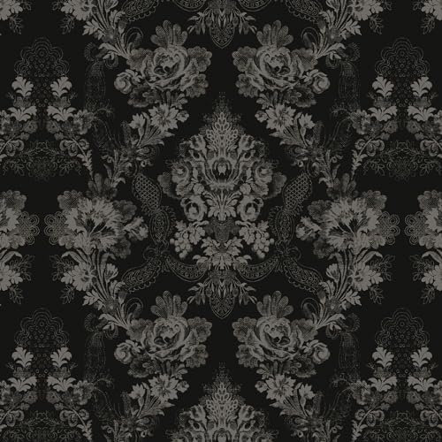 Fiula Self Adhesive Wallpaper Peel and Stick Wallpaper Baroque Furniture Sticker 41CMx3M Vintage Contact Paper Stick on Wall Paper Removable Vinyl Wrap Living Room Bedroom Gothic