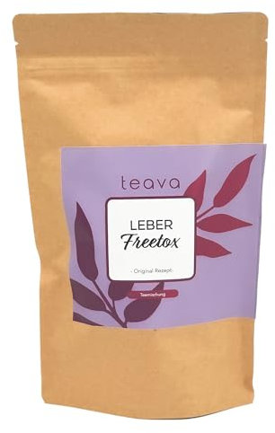 Leber-Kräuterteemischung nach bewährtem Originalrezept, Kräutermischung aus 88% Bio-Kräutern, nach Originalrezept, Tee für 10 Tage, 170 Gramm