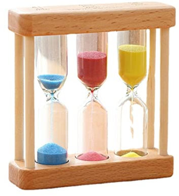 Minuterie de Sable en Bois 3 en 1 chlass chlass Mini Horloge de sablier pour brossage à Dents Style de Cuisson 1 Horloge de sablier