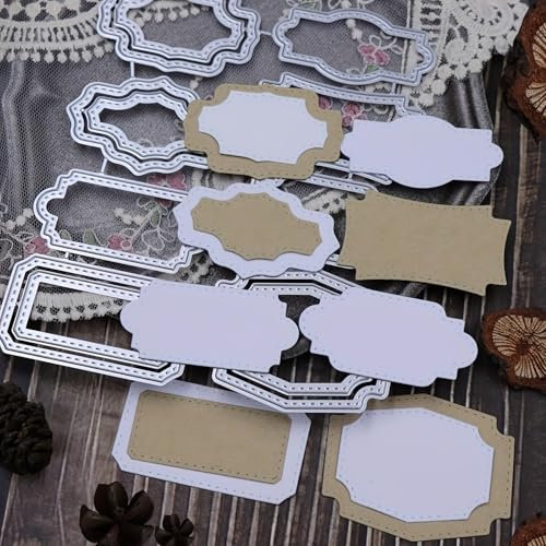 Yamobi Stanzschablonen Set, 8 Teile Stanzschablonen Rahmen Rechteck, DIY Album Papier Karten Herstellung, Perfekt Für Kreative Papierprojekte Und DIY-Geschenke
