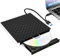 Lecteur CD Externe pour PC USB 3.0 et Type-C CD/DVD +/-RW Graveur Enregistreur Plug and Play CD/DVD +/-RW Drive DVD Player Transmission Rapide Câble USB Intégrée pour Windows MacOS Laptop Desktops