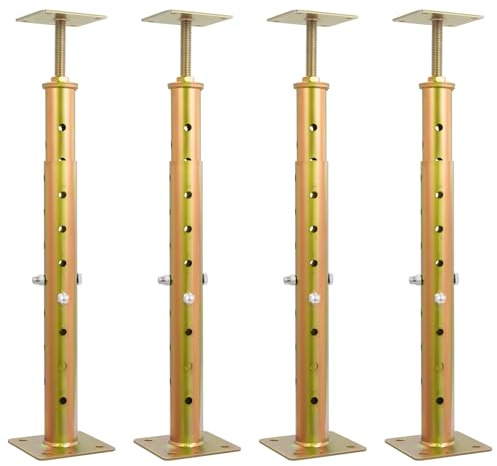 4Pack Adjustable Floor Jack,19 - 36 Telescoping Jack Post for Basement Deck Leveling, Heavy-Duty Steel Construction for DIY Crawl Spaces Heavily Loaded 4400lbs Capacity