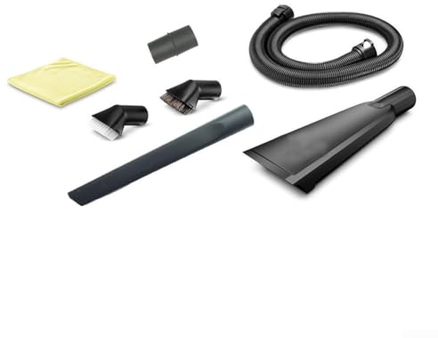 Kit de nettoyage intérieur de voiture compatible avec l'aspirateur Karcher 2.863-304.0, comprend une rallonge de 1,5 m, une suceur extra longue pour fentes, une buse pour voiture, une brosse