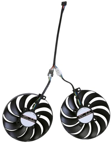 PURPLELILY Ventilador de refrigeración GPU de alta eficiencia para tarjeta gráfica RX5500XT con 95 mm de diámetro y 5 pines para computadora de juegos, GPU VGA, ventilador de fácil instalación