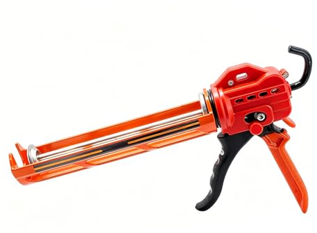 BTCLASSIC Patron- och silikonpistol, 9-lagersdesign, 360° vridbar, 350 kg tryck, för silikon och akryl, ergonomiskt handtag
