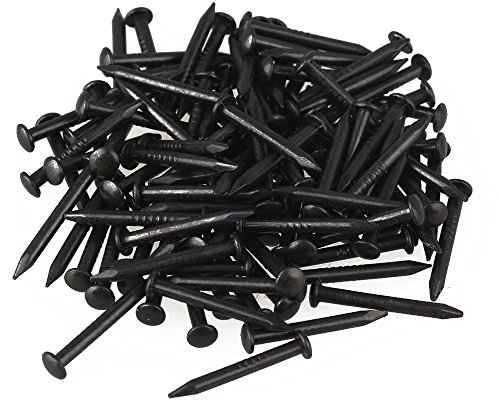 Yibuy Lot de 50 vis à bois en cuivre pur avec tête ronde Noir 15 x 1,5 mm