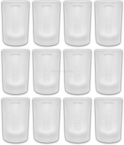Jägermeister Shotglas Gläser-Set - 12x Shotgläser Milchglas weiss