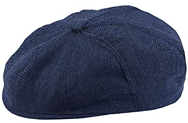 mintgreen Schiebermütze Kinder, Baby Jungen Fischgrät Tweed Schirmmütze Barett Newsboy Cap, Blau, 1-2 Jahre, Tag 50