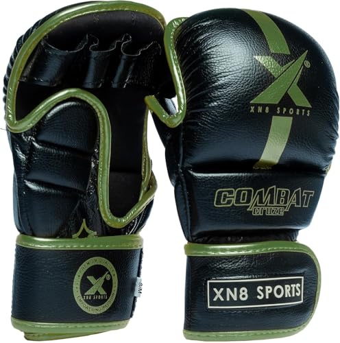 XN8 MMA Gloves for Martial Arts Training and Grappling Sparring Mitts for Kickboxing Muay Thai