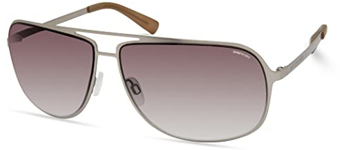 Kenneth Cole New York Mens Pilot Sunglasses, Matte Light Nickeltin Gradient Green, 64mm US