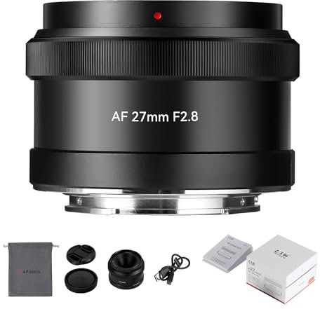 7Artisans AutoFocus Lente de Marco APS-C de 27mm F2.8, Compatible con Apertura automática/Manual y reconocimiento Facial/Ojo, Compatible con Sony FS5/FS7/FS7M2/FS5M2K/A3000/A5000/A6000 (Negro)