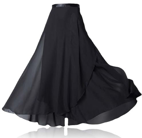 Chiffon-Tanzkleid,Ballett Wickelrock Chiffon Damen Tanz Rock Mit Taille,lockerluftiger Ballettrock zum Binden für Kinder,Verstellbare Taille Krawatten Gymnastik Ballettrock.