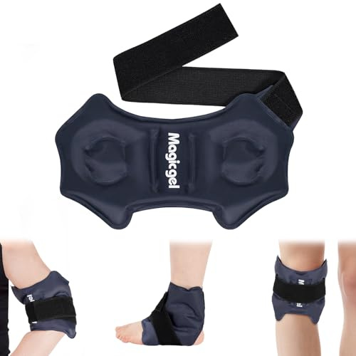 Magic Gel Compresa de Gel para Tobillo con Terapia de Frío y Calor, Reutilizable, para Hinchazón, Esguinces y Tendinitis de Aquiles, Ajustable para Rodilla, Codo y Muñeca