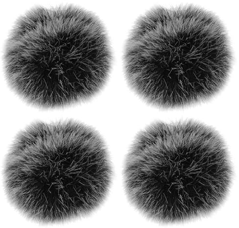 YINETTECH Lot de 4pcs Pare-Brise en Fourrure pour Microphone Filtre Anti-Pop Compatible avec Rode Wireless Go I (1ère Génération) Argent