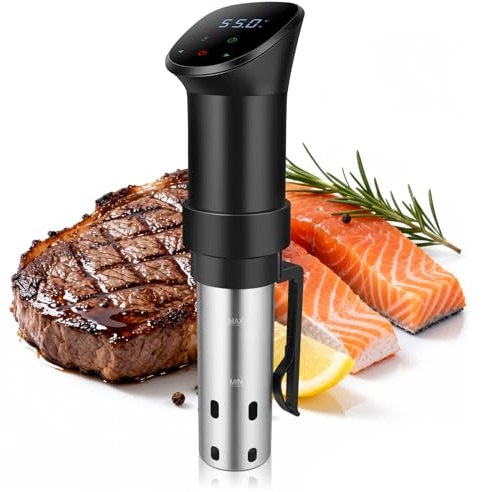 Sous Vide Machine Sous Vide Cooker 850W Cooking Machine Ultra Quiet LED Precision Immersion Circulator Temperature(25℃~92.5℃) & Timer Control IPX7 Waterproof