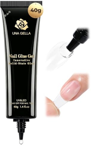 UNA GELLA Extra Strong Nail Glue, Solid Nails Gl ue Gel 40g