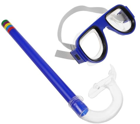Hemobllo Lunettes de Natation Anti-buée pour Garçon et Filles, 1 Set Bleu | Masque de Plongée Étanche, Tube en Silicone, pour Piscine et Exploration Sous-marine