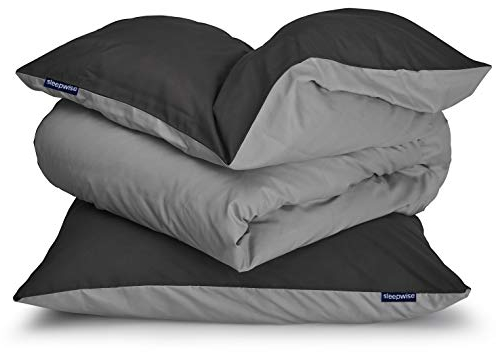 sleepwise Soft Wonder Bettwäsche-Set für Einzelbett, aus Mikrofaser, Öko-TEX®, Bettbezug und Kissenbezug, maschinenwaschbar, atmungsaktiv, antistatisch, hypoallergen, 135 x 200 cm