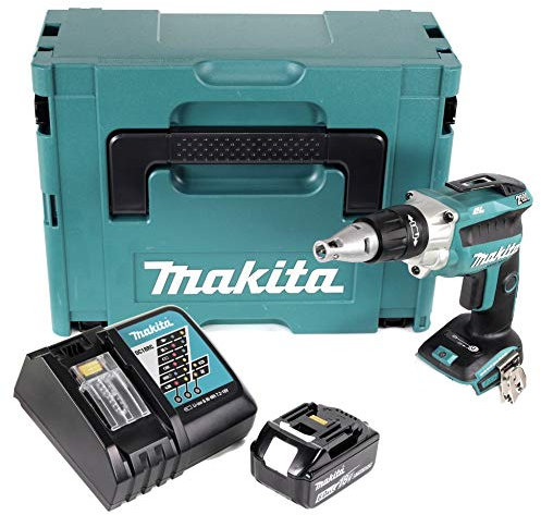 Makita DFS 250 RG1J Akku Trockenbauschrauber 18 V Brushless + 1x Akku 6,0 Ah + Ladegerät + Makpac