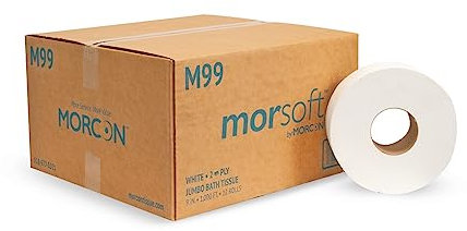 Morcon M99 Morsoft Millennium Jumbo Bath Tissue, Septic Safe, 2-Ply, White, 1000 ft, 12/Carton