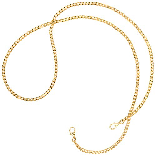 mtb more energy® Cadena intercambiable para fundas de teléfono móvil – Metal (dorado, clásico) – con cierres de mosquetón – Repuesto para cadena de teléfono móvil