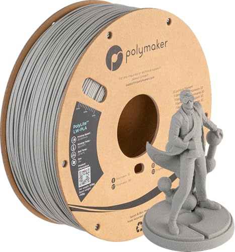 Polymaker PolyLite LW-PLA - 1.75mm - 800g - Grau