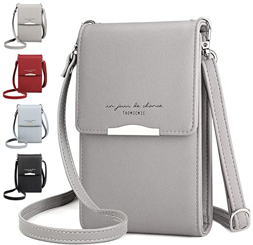 Handytasche zum Umhängen Damen, Leder Handy Umhängetasche Damen Schultertasche mit Geldbörse Viele Kartenfächer unter 6,5 zoll, Crossbody Tasche Klein Umhängetaschen Weihnachten Geschenke für Frauen