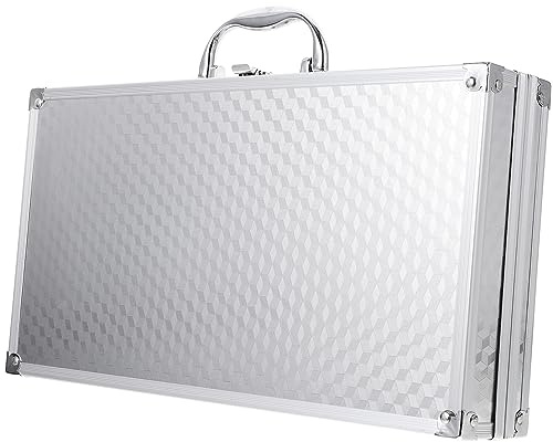 Milisten Aluminum Box Suitcase Tool Chest - Aluminum Case with Foam Inserts, Universal Portable Tool Case & Carrying Briefcase, Alloy ABS Storage Box for Test Instruments Parts and Accessories