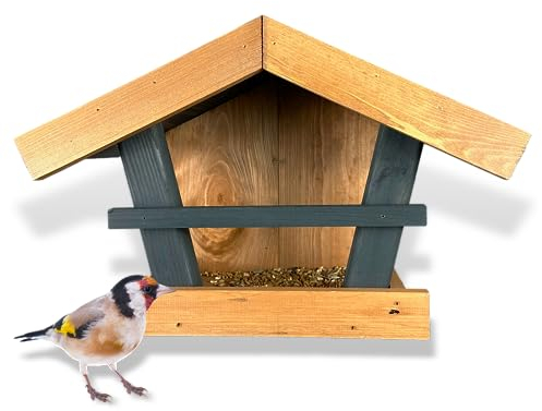 GARTENETAGE Vogelhaus zum Aufhängen Wetterfest - Futterhaus für Vögel Hängend - Robustes Vogelhäuschen für Balkon & Garten