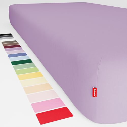 Schuette® Topper Spannbettlaken • 70x140 cm • Wow! Kollektion: Violette (Hellviolett) • 100% Superfluff Baumwolle, Blickdicht, Faltenfrei • mit Rundumgummi • Matratzenhöhe bis 15 cm