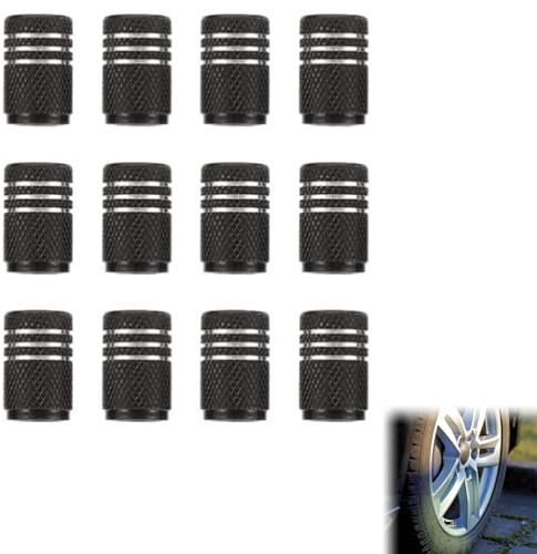 Ventilkappen mit Dichtung,Reifenkappen,Ventilschaftkappen Auto,Ventilkappen aus Aluminium,Alu Ventilkappen,Aluminium Auto-Reifen Schrader-Ventil,Luftventilkappen,Reifenventil-Kappen