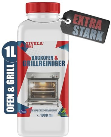 Nettoyant pour four et barbecue - 1 litre de liquide - Nettoyant et dégraissant - Pour four, cuisinière, barbecue et cheminées - Efficace et efficace