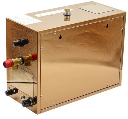 Bathroom Sauna Machine 9KW Automatic Stainless Steel Steam Generator Automatic Descaling Sauna Room Steam Bath Machine for Spa Room Digital Controller for Shower in Home Steam Room Shower(8KW)